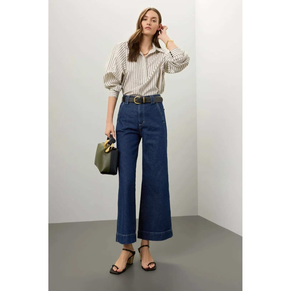 Joes Jeans Avery Levitate Blue High Rise Wide Leg Denim Jeans Size 25